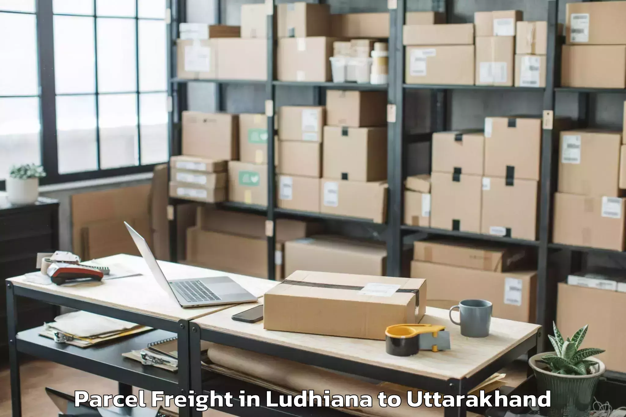 Ludhiana to Thalisain Parcel Freight Booking